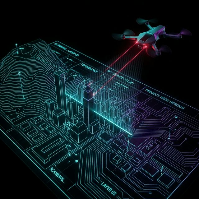 Drone Scanning Topography Map